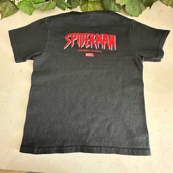 Marvel Youth XS Black Spider-Man Graphic Cotton T-Shirt - Picture 2 of 5